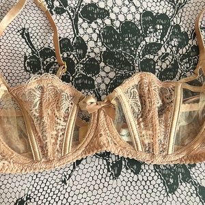 NWOT Agent Provocateur Roslyn bra praline nude 34c